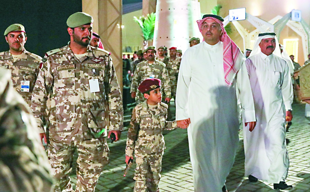 Deputy Prime Minister and Minister of State for Defence Affairs H E Dr. Khalid bin Mohamed Al Attiyah inaugurated yesterday the Ministry of Defence's pavilion at Darb Al Saai. His Excellency toured the pavilion in the attendance of several ranking officer