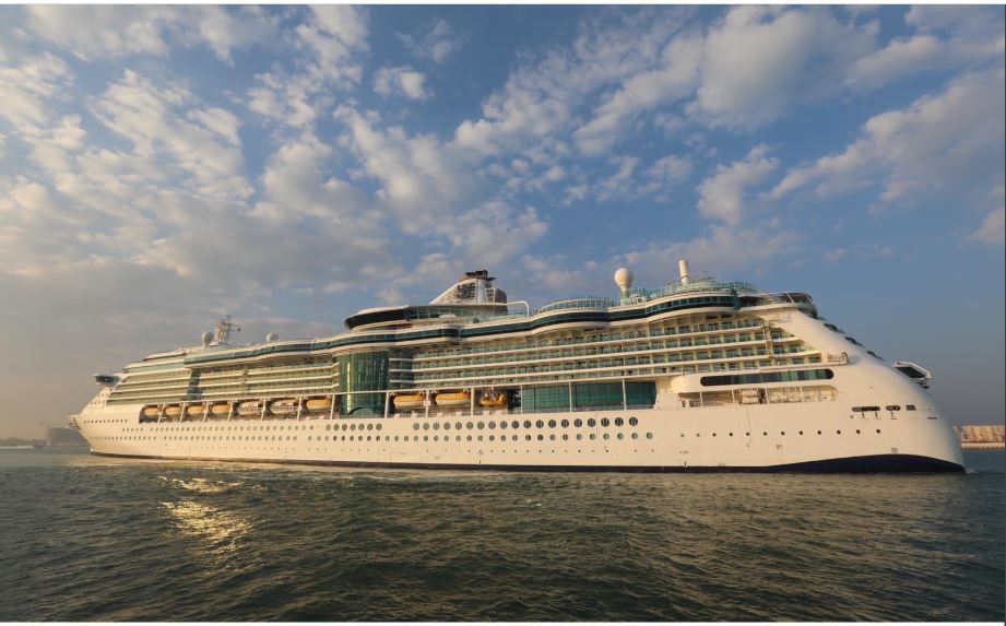 File photo of Jewel of the Seas, a mega ship operated by US-based cruise liner Royal Caribbean International on its maiden trip in December 2019. Twitter / Mwani Qatar 