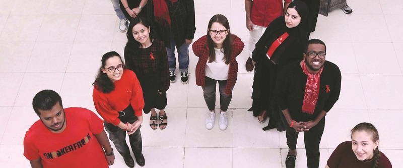 A group of medical students recently bid to break down barriers of fear and ignorance that risk hindering efforts to combat HIV and AIDS PHOTO COURTESY: QF