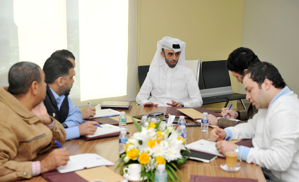 Ahmad Youssef Al Kuwari, Head of the Traffic Prosecution, during a Press conference at its headquarters in Al Dafna, yesterday. Pic: Abdul Basit/The Peninsula 