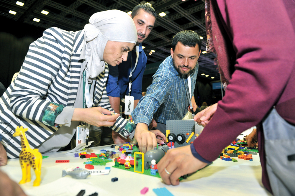 QF staff taking part in various activities during the I AM QF event. Pic: Baher Amin/The Peninsula