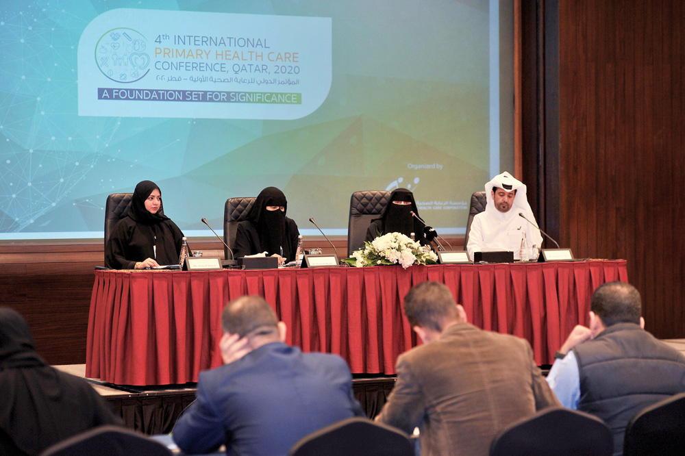 (From left) Executive Director of Corporate Communications, Huda Al Wahedi; Executive Director of Clinical Affairs, Dr. Hanan Al Mujalli; Managing Director of PHCC, Dr. Mariam Ali Abdulmalik; and Assistant Managing Director, Administration and Corporate S