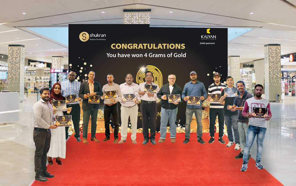 Winners pose for a group photo at Landmark Group’s Regional office.