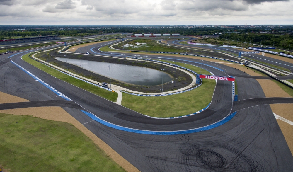 In this file photo taken on May 17, 2017 shows the Chang International Circuit, Thailand's first FIA Grade 1 approved motorsport race track, in the northeastern Thai province of Buriram. / AFP / Lillian SUWANRUMPHA 