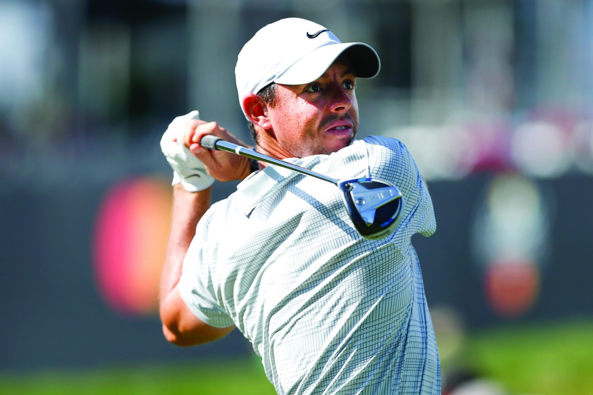 Mar 5, 2020; Orlando, Florida, USA; Rory McIlroy hits his tee shot on the 18th hole during the first round of the Arnold Palmer Invitational golf tournament at Bay Hill Club & Lodge. Credit: Reinhold Matay-USA TODAY Sports