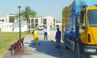 Cleaning campaign being carried out at a public place.