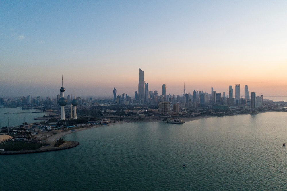 An aerial view shows Kuwait City after the country entered virtual lockdown, following the outbreak of coronavirus, in Kuwait City, Kuwait March 16, 2020. Picture taken with a drone. REUTERS/Stephanie McGehee