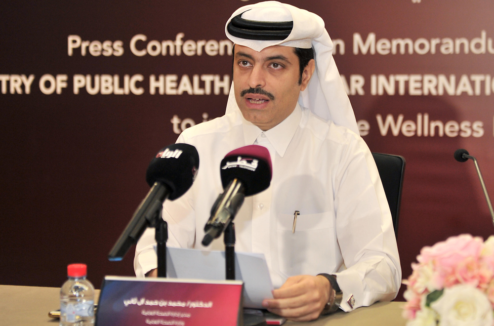 FILE PHOTO: Director of Public Health Department at the Ministry of Public Health, Dr. Sheikh Mohammed bin Hamad Al Thani. Baher Amin © The Peninsula