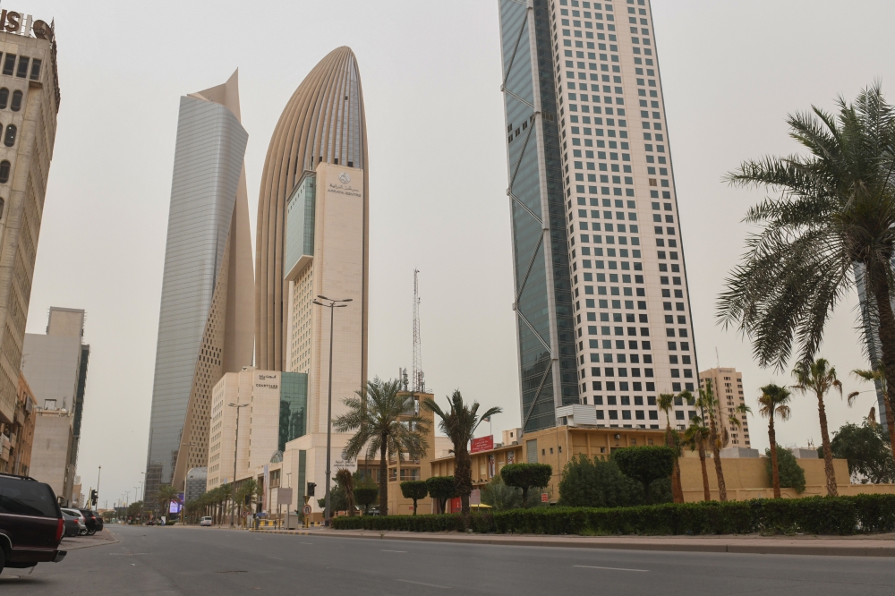 A photo shows empty surroundings of a touristic landmark of Kuwait City amid the coronavirus (COVID-19) pandemic in Kuwait on April 01, 2020. (Jaber Abdulkhaleg - Anadolu Agency)