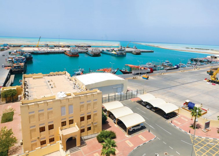 An aerial view of Al Ruwais Port.
