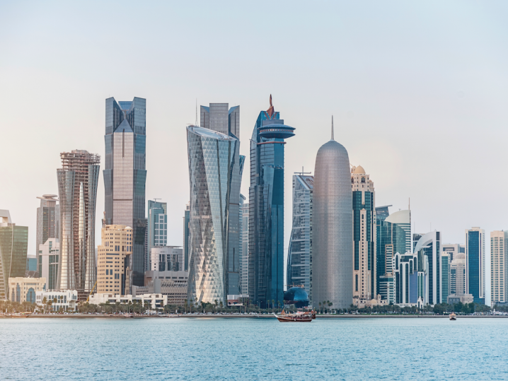 Qatar skyline used for representation