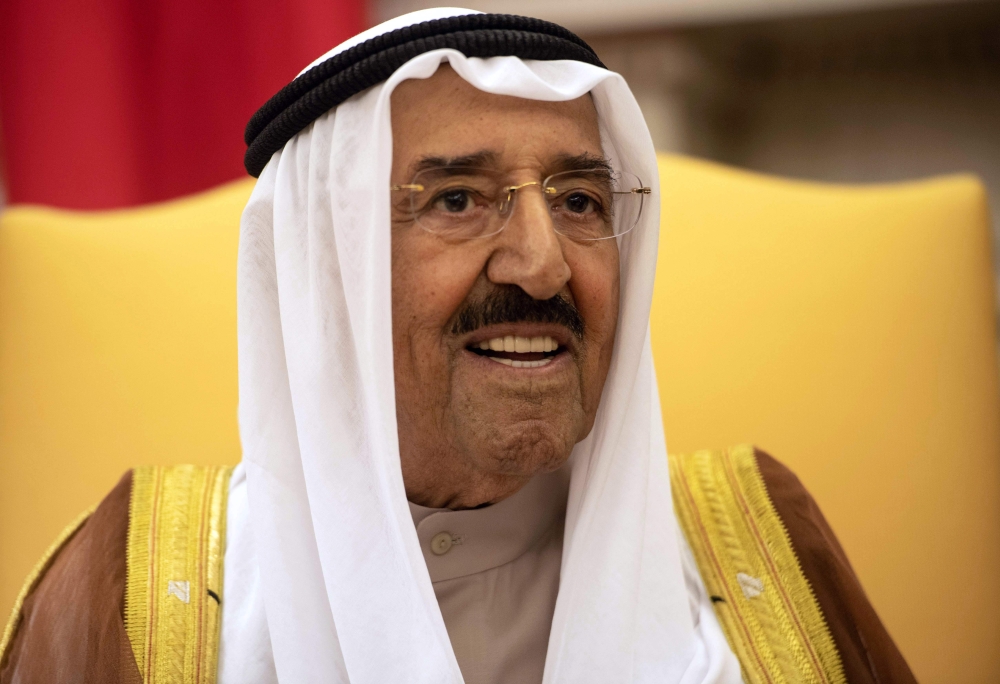 (FILES) In this file photo taken on September 5, 2018, Kuwait's Emir Sheikh Sabah al-Ahmad al-Jaber al-Sabah meets with US President Donald Trump in the Oval Office at the White House in Washington, DC. AFP / NICHOLAS KAMM