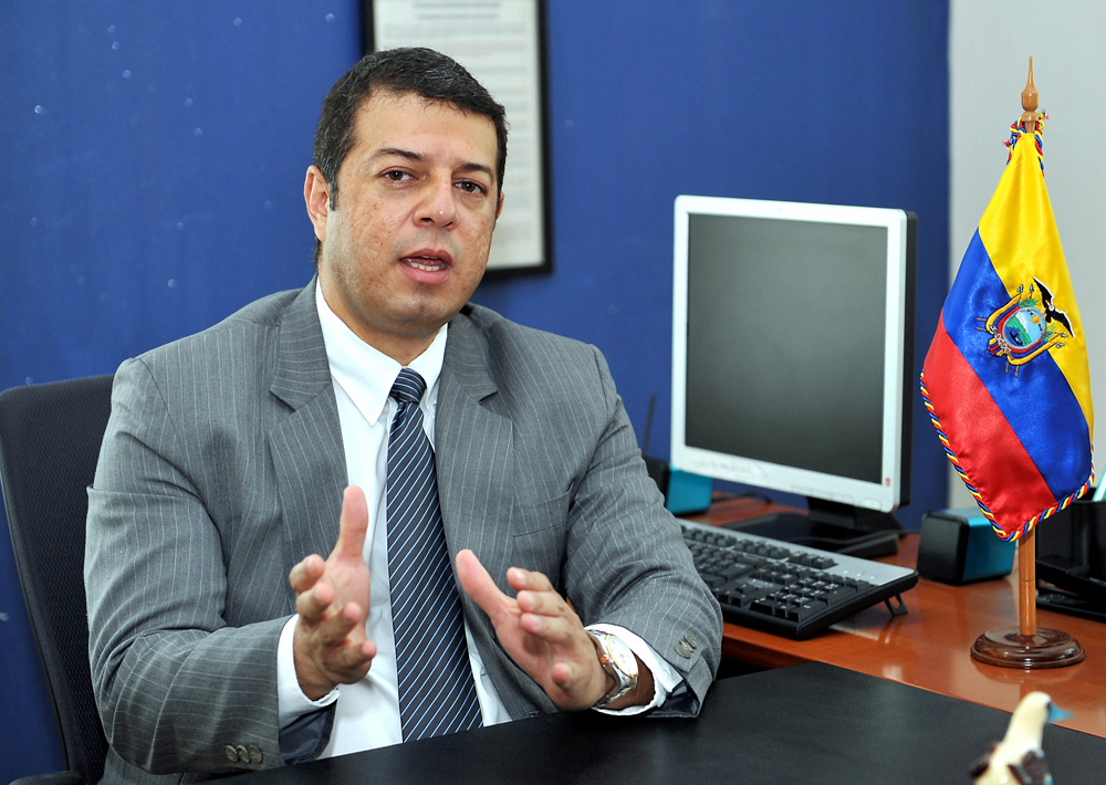 Daniel Rivadeneira, Chargé d’Affaires at the Embassy of Ecuador to Qatar, speaking to The Peninsula at a meeting held at the embassy, in Doha, yesterday. PIC: SALIM MATRAMKOT/THE PENINSULA