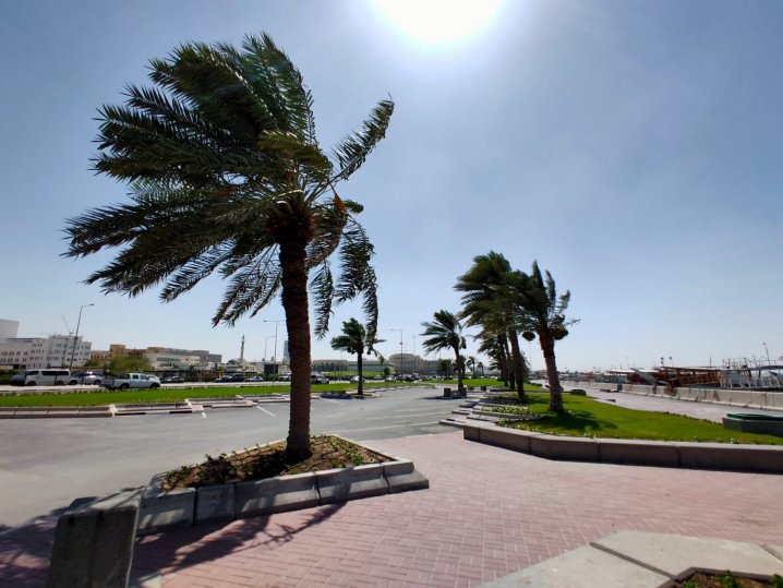 Windy day at Doha Corniche on Thursday (June 18). Pic: Baher Amin / The Peninsula