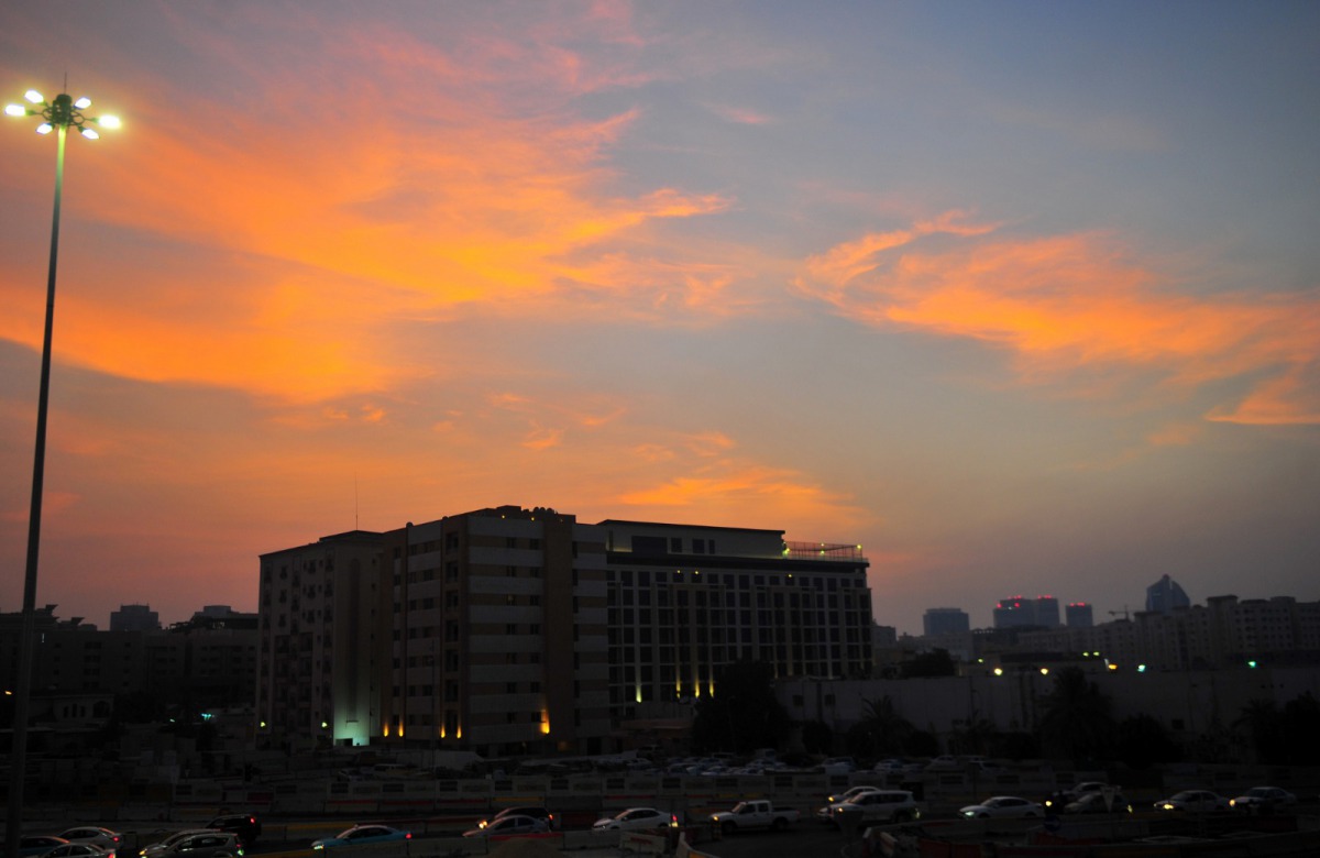 Clouds over Doha sky at Sunset time. Photo: Abdul Basit/ The Peninsula