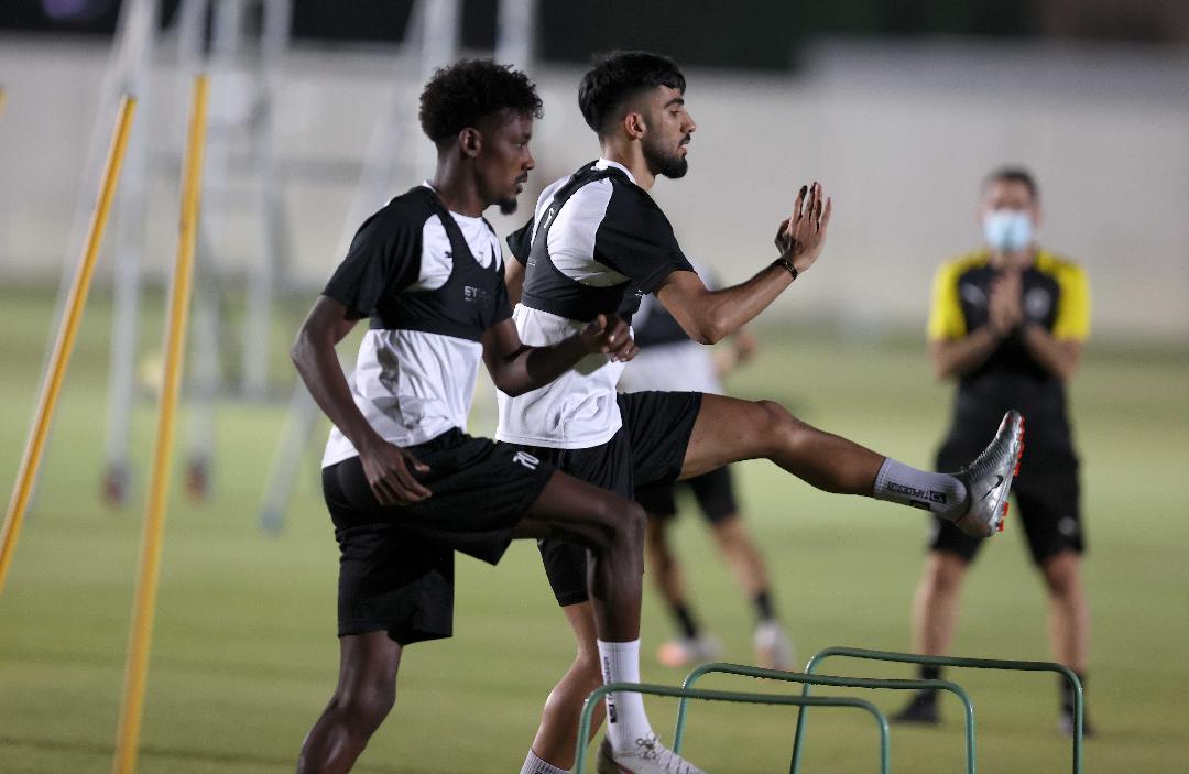 Al Sadd's players during a training session ahead of their QSL game against Al Khor