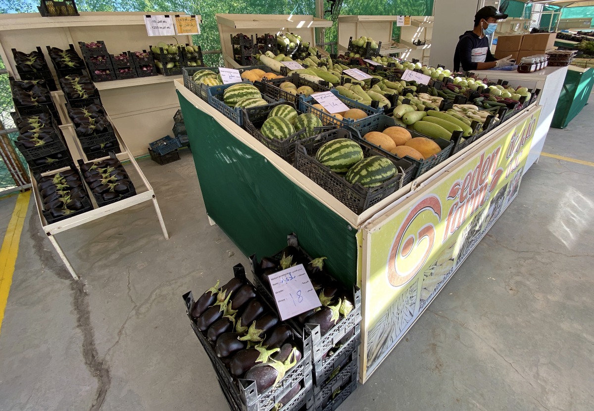 A vegetable stall at Al Wakrah yard that opened today. Pictures: Qassim Rahmatullah / The Peninsula    