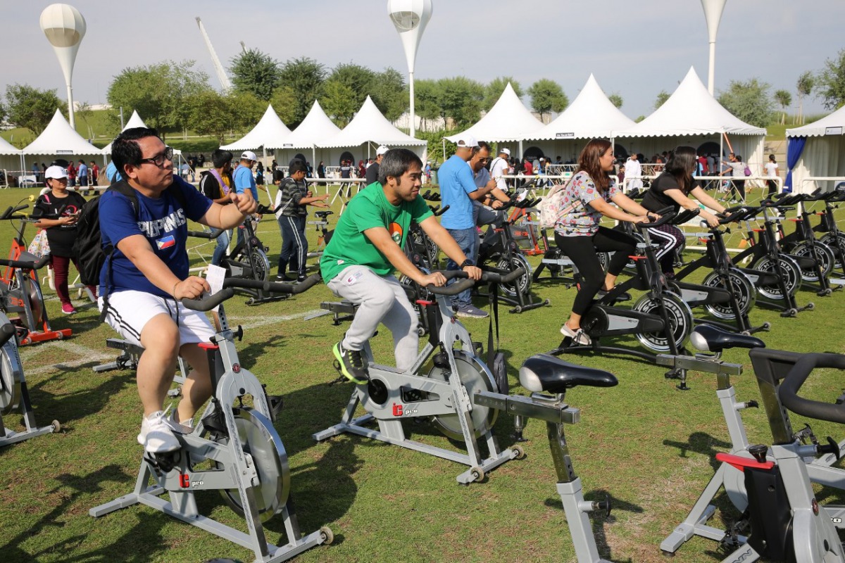 A file photo of Qatar Diabetes Association educating community members.