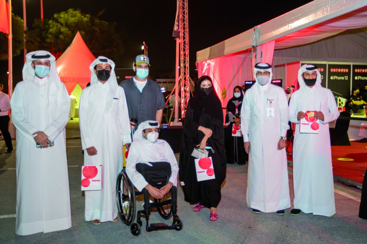 Officials during  iPhone 12 series collection event, held at Khalifa Stadium.