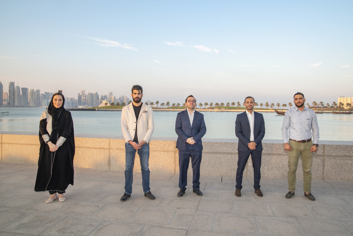 A group photo of talabat 'Made in Qatar' team