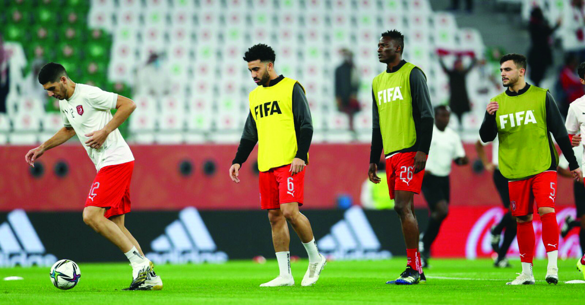 Al Duhail players during a training session.