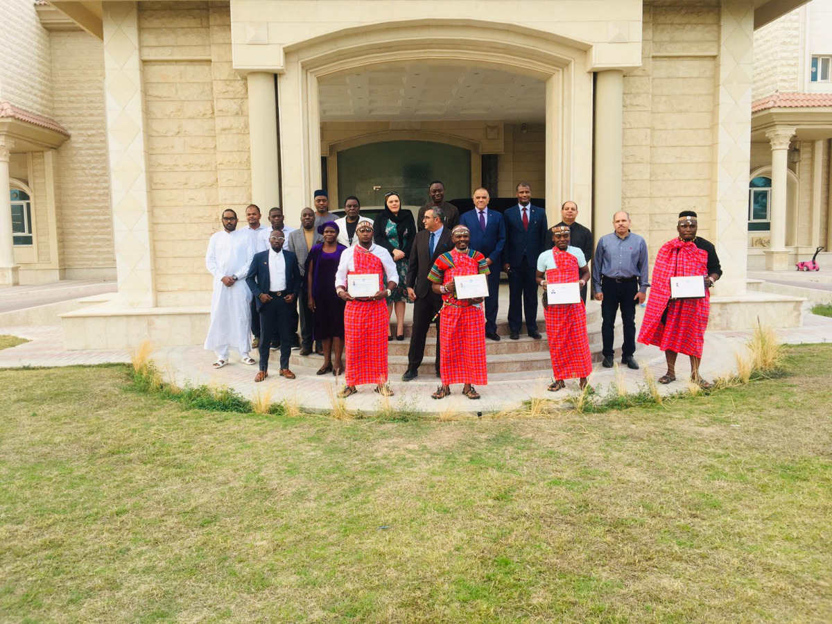 African diplomats, Al Mutamiz Educational Centre staff, and the students during the graduation ceremony held recently.