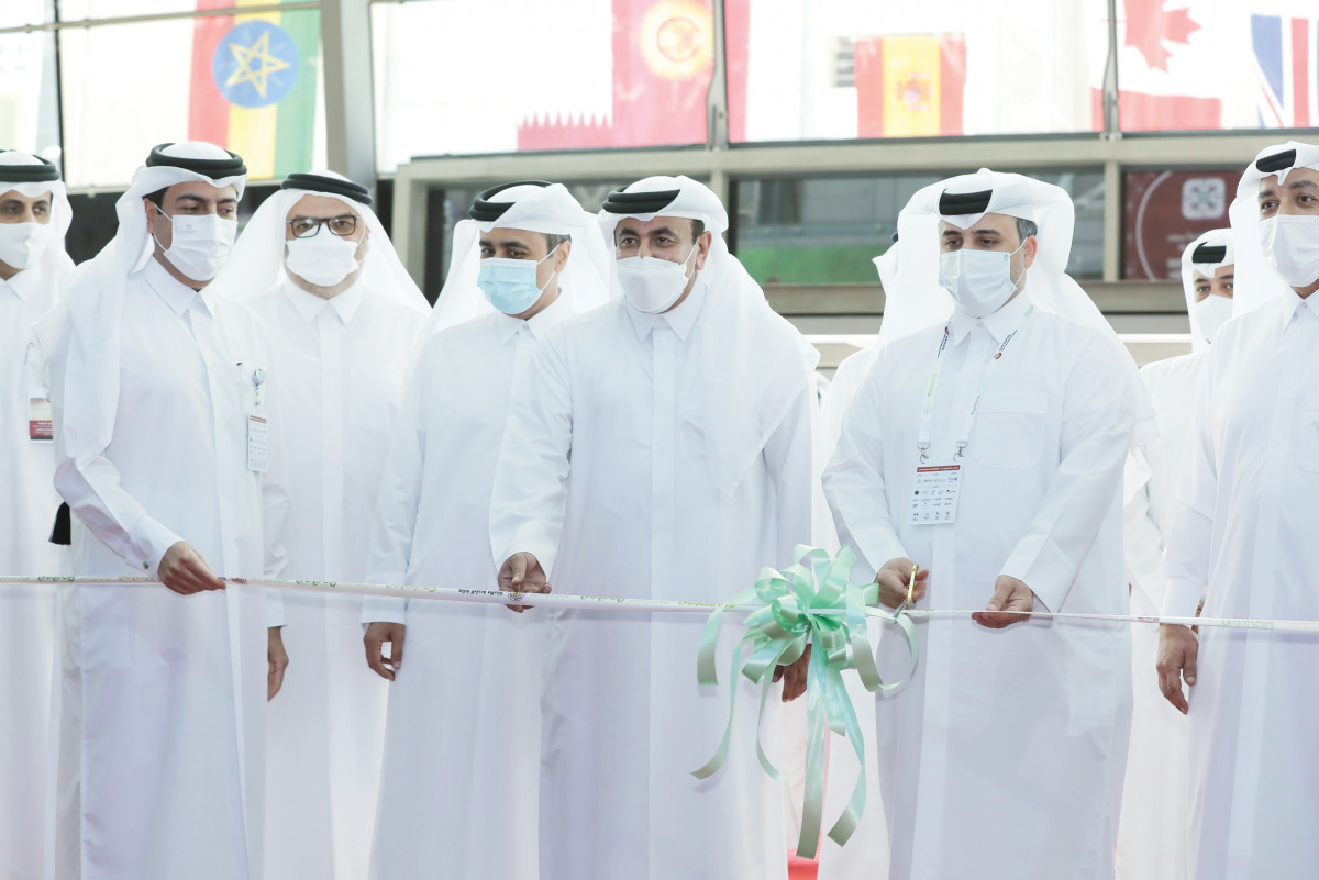 Minister of Municipality and Environment, H E Eng. Abdullah bin Abdulaziz bin Turki Al Subaie; Minister of Transport and Communications, H E Jassim Saif Ahmed Al Sulaiti; Minister of Administrative Development, Labour and Social Affairs H E Yousuf bin Moh