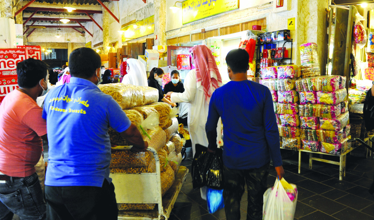 People shop for nuts and sweets ahead of Garangao festival at Souq Waqif. Pic: Salim Matramkot/The Peninsula