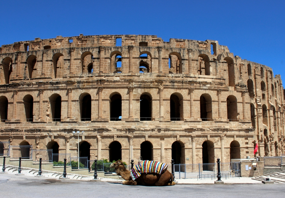 Two Bulgarian visitors stood in the ancient El Jem amphitheatre, one of Tunisia's top attractions, alone apart from swallows flitting under stone arches -- a sight foretelling another tourist season wrecked by Covid-19.