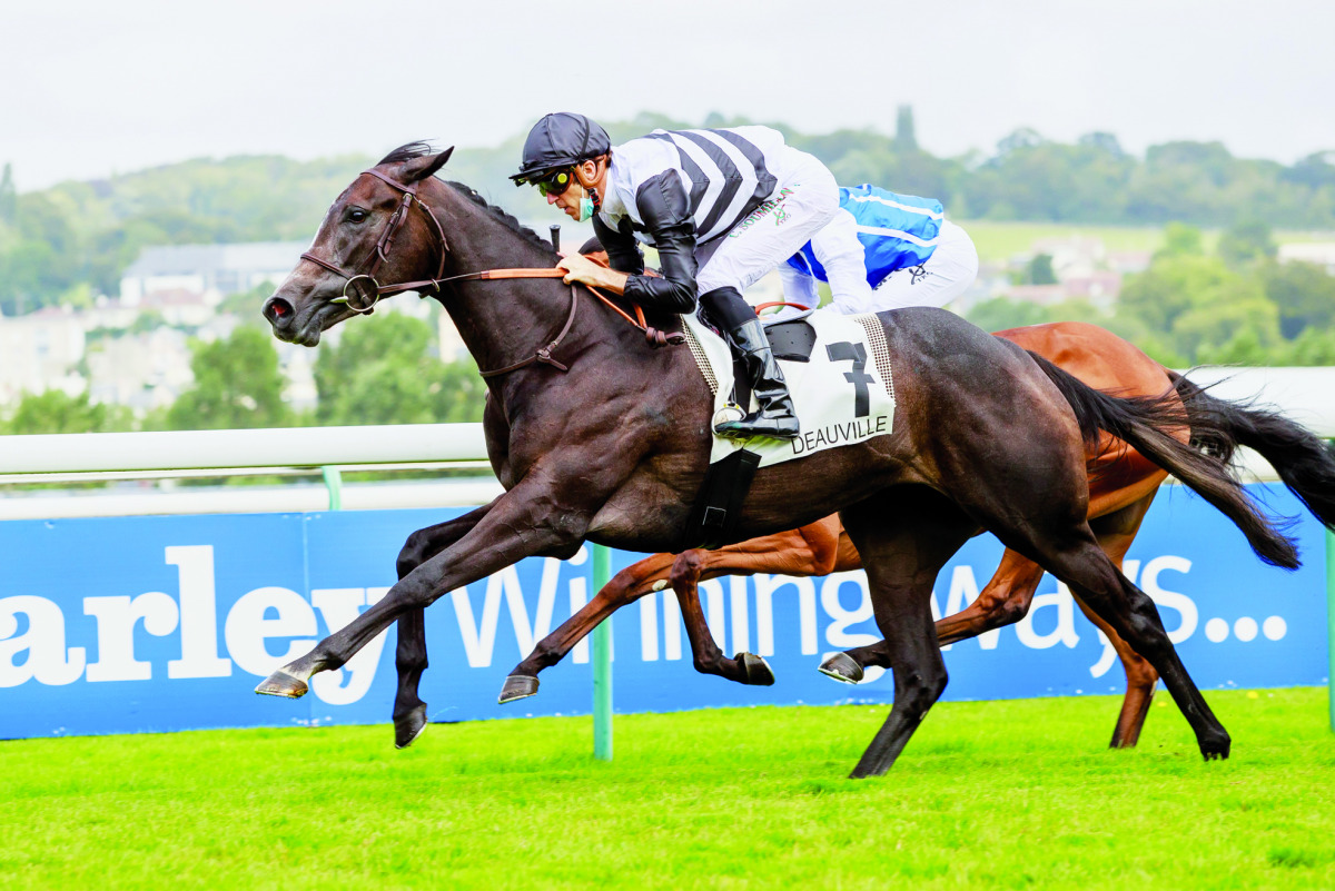 Christophe Soumillon guides Mangoustine to win in Deauville. Pic: Zuzanna Lupa