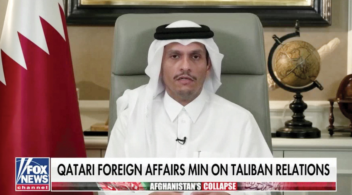 Deputy Prime Minister and Minister of Foreign Affairs H E Sheikh Mohammed bin Abdulrahman Al Thani while speaking on the Fox News yesterday. 