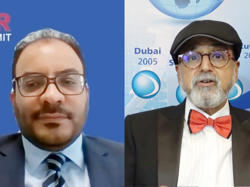 Digital Government Specialist at Ministry of Transport and Communications (MoTC), Waleed Ali (left) and CEO of Doha Bank, Dr. R Seetharaman addressing the event.