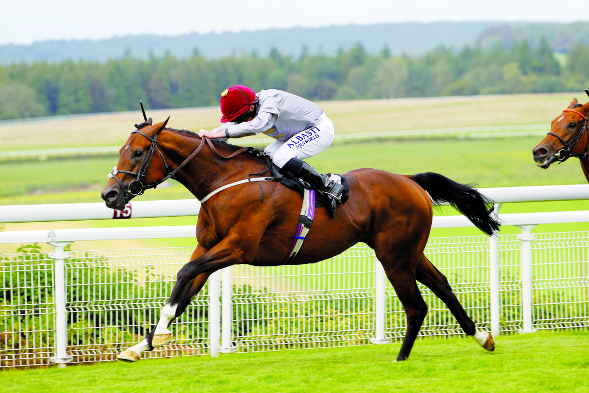  Jockey Ryan Moore guiding Toro Strike towards the finish line. Pic: Steve Davies