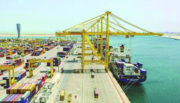 A view of the Hamad Port in Doha.