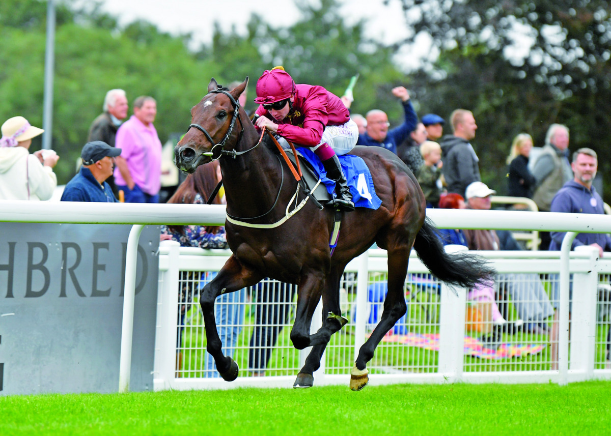 Oisin Murphy guides Outbreak to win. Pic: Francesca Altoft