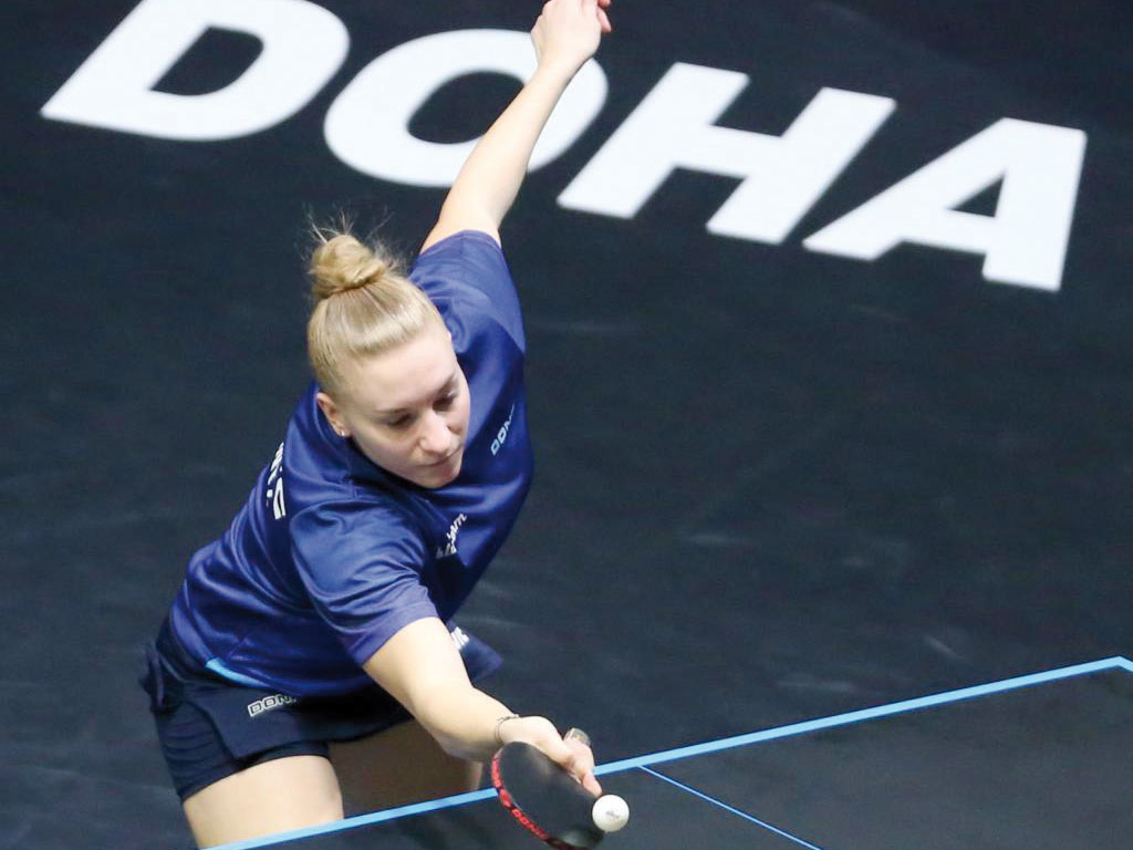 A player in action during the WTT Contender at Lusail Sports Hall in this file photo.