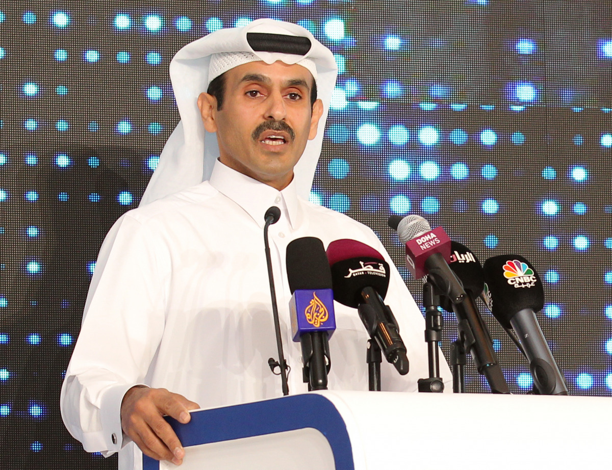 Minister of State for Energy Affairs, President and CEO of QatarEnergy H E Saad bin Sherida Al Kaabi announcing the change of name of Qatar Petroleum to QatarEnergy in an event held at The Four Seasons Hotel, yesterday. Pic Salim Matramkot