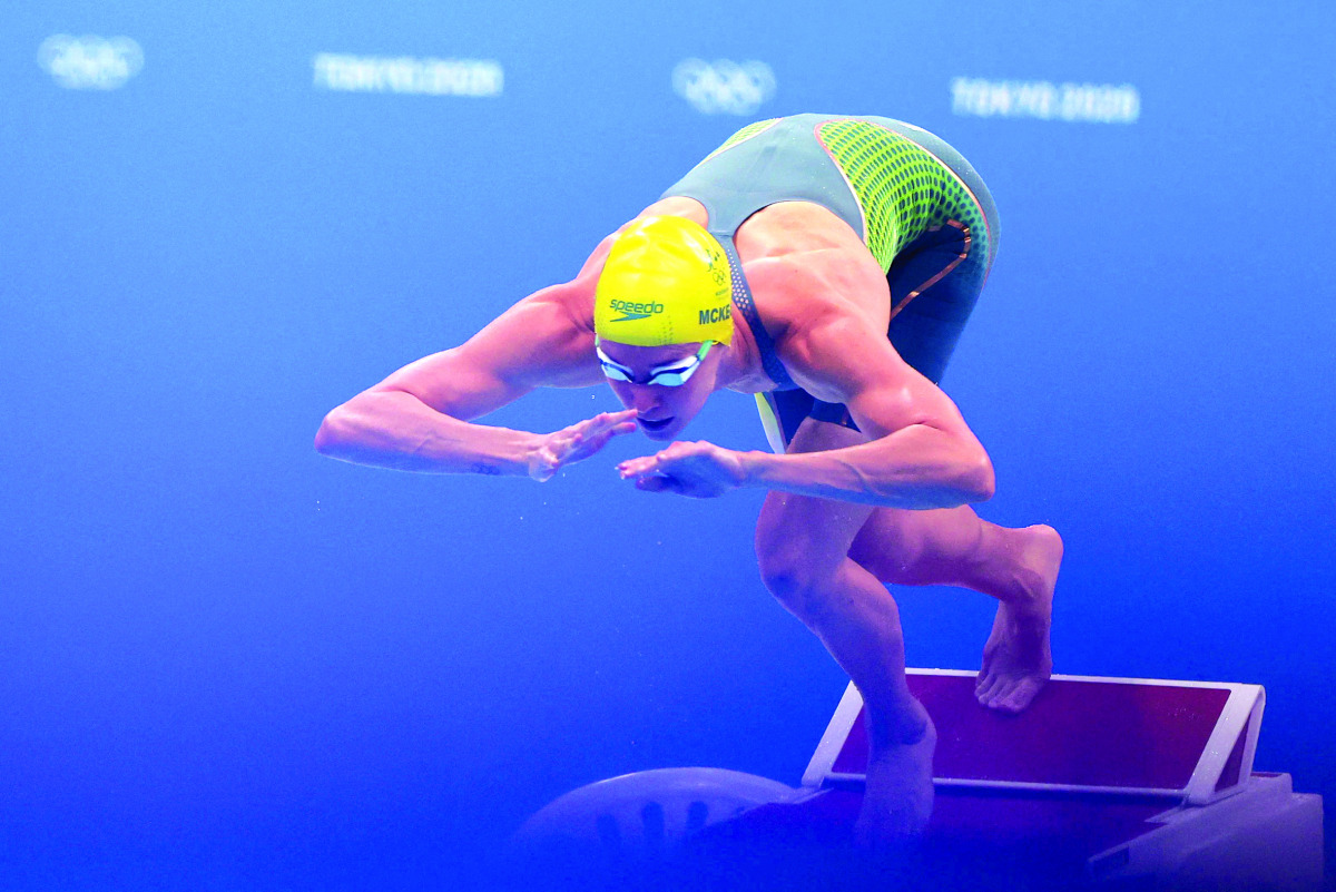 Emma McKeon of Australia in action during the Tokyo 2020 Olympics in this file photo.