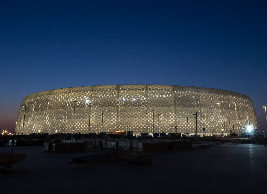 The newly-opened Al Thumama Stadium is designed to resemble the 'gahfiya' head cap worn by men and boys across the Arab world.