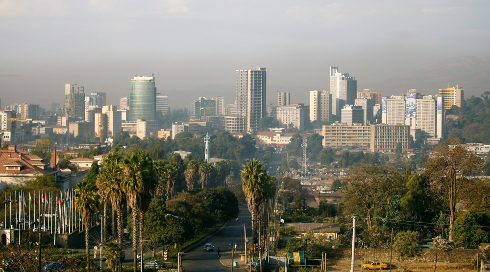 FILE PHOTO: A general view shows the cityscape of Ethiopia's capital Addis Ababa, January 29, 2017. REUTERS/Tiksa Negeri