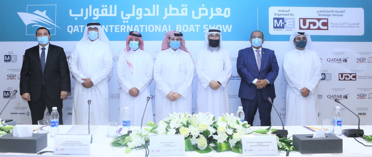 Officials during the announcement of 8th Qatar International Boat Show.
