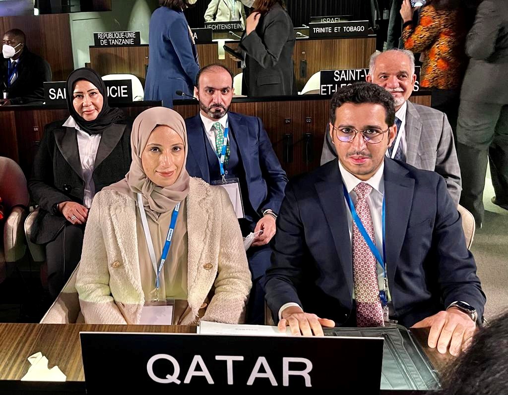 Minister of Education and Higher Education H E Buthaina bint Ali Al Jabr Al Nuaimi takes part in 41st Session of Unesco General Conference.
