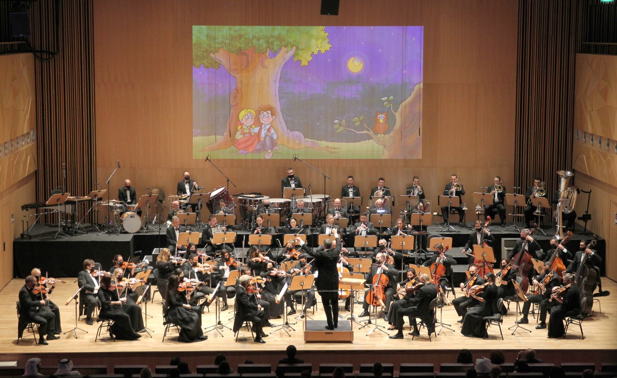 Alastair Wills conducting 'Winter Wonderland' at a concert organised by the Qatar Philharmonic Orchestra at the Qatar National Convention Centre.  Pic: Salim Matramkot/The Peninsula