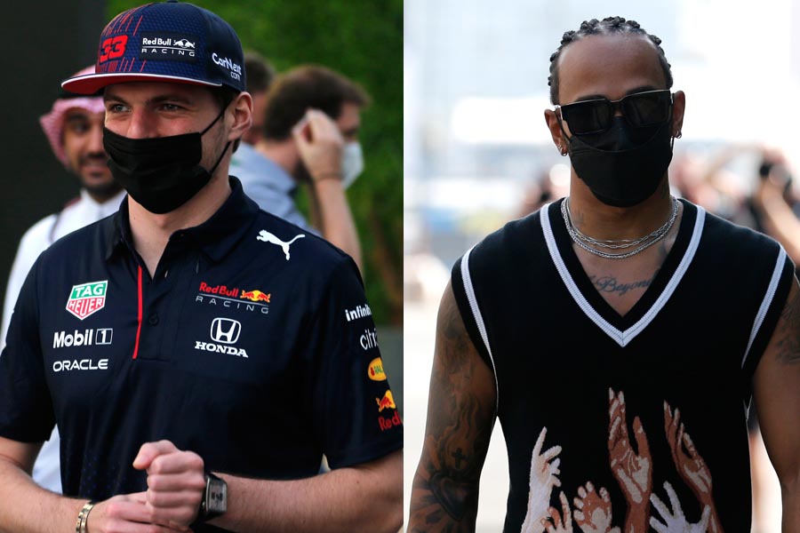 Left- Red Bull's Max Verstappen , Right- Mercedes' Lewis Hamilton / REUTERS