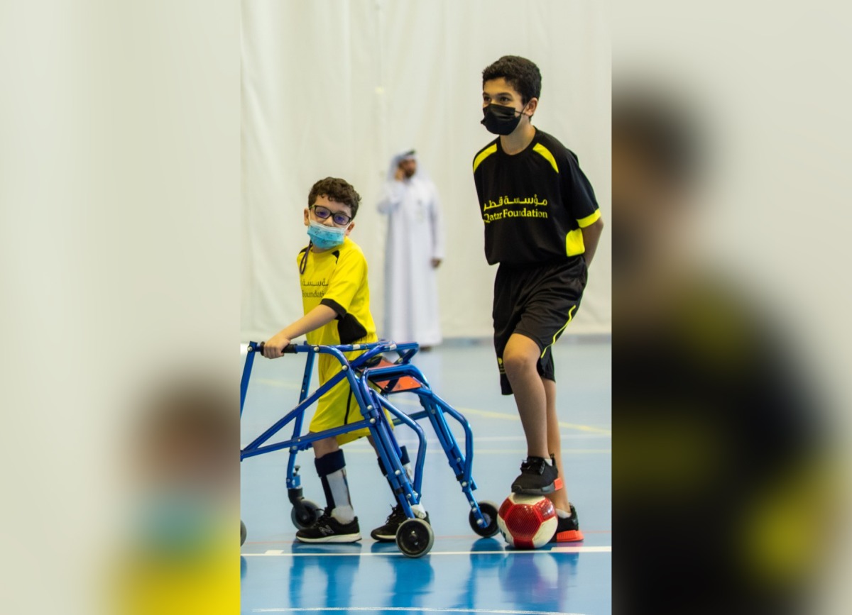 Khalid Al Shaibei, a Qatari Grade 7 student at Qatar Academy Doha, and a volunteer in the Student Athletic Community Leaders programme.