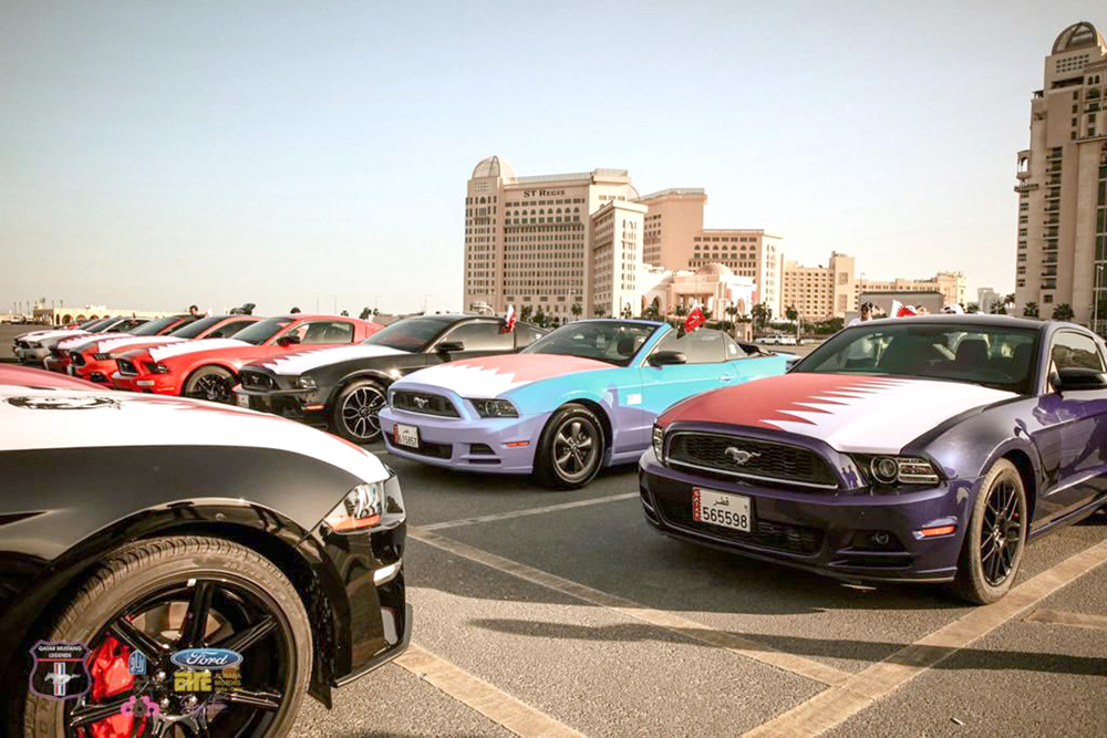 A line up of the vehicles set ready for the National Day celebrations. 