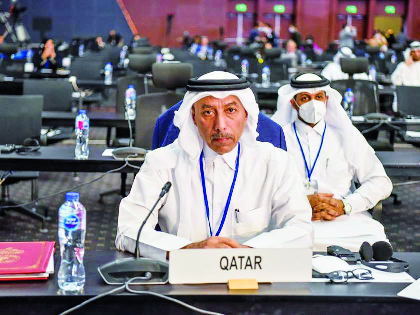 Permanent Representative of Qatar to the United Nations in Vienna Ambassador Sultan bin Salmeen Al Mansoori taking part in the ninth forum of Global Organization of Parliamentarians Against Corruption. 