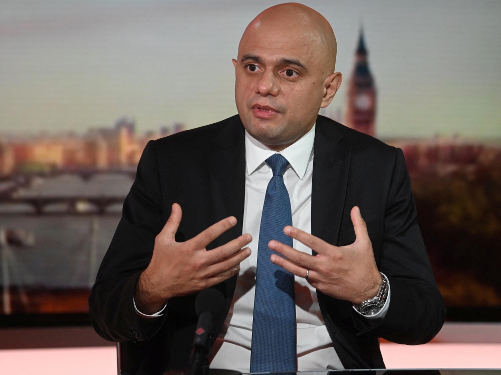 British Health Secretary Sajid Javid speaks to BBC's 