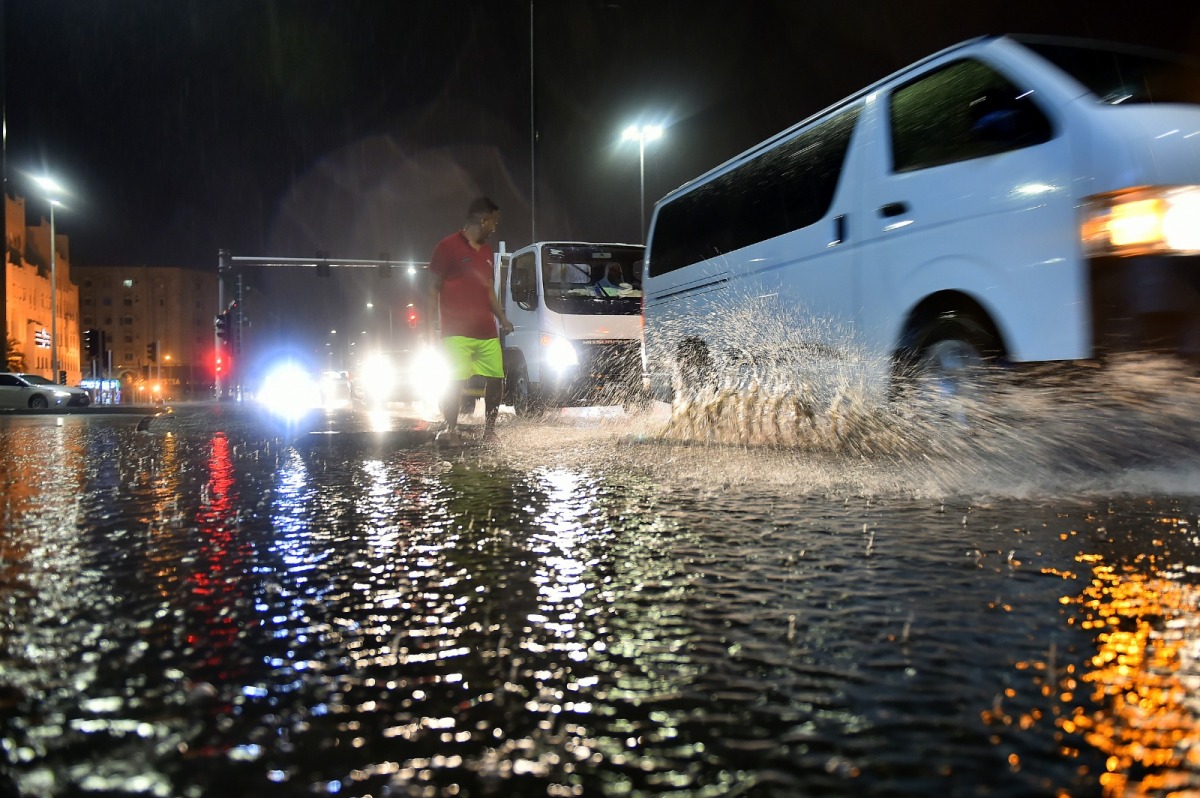 Different parts of the country received heavy to mild rain. Pic by Salim Matramkot / The Peninsula clicked on December 31, 2021. 