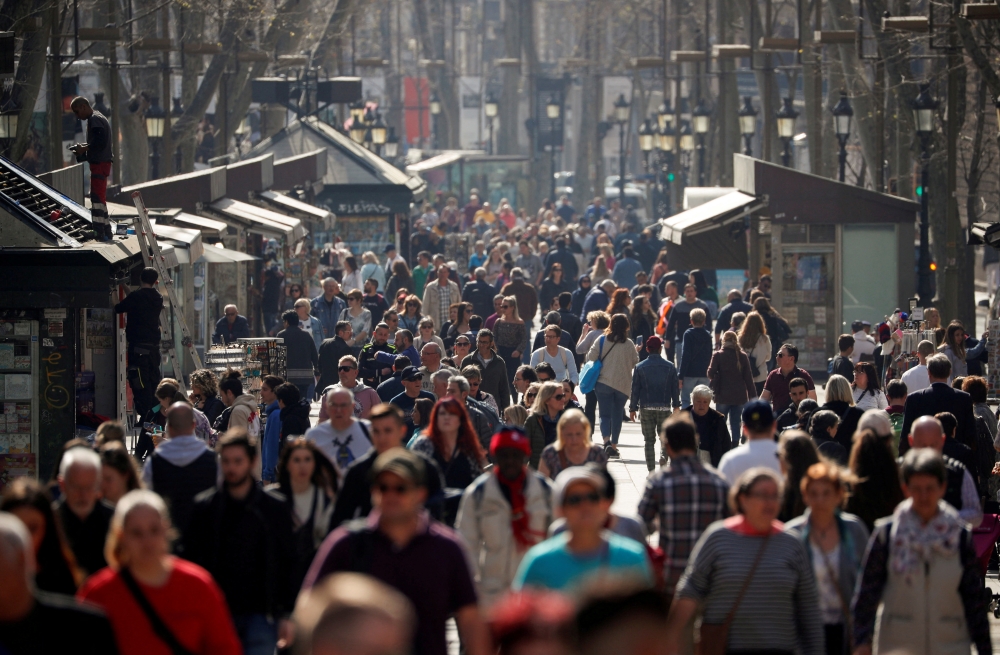 General view of Las Ramblas in Barcelona, Spain, March 12, 2020. REUTERS/ Albert Gea/File Photo